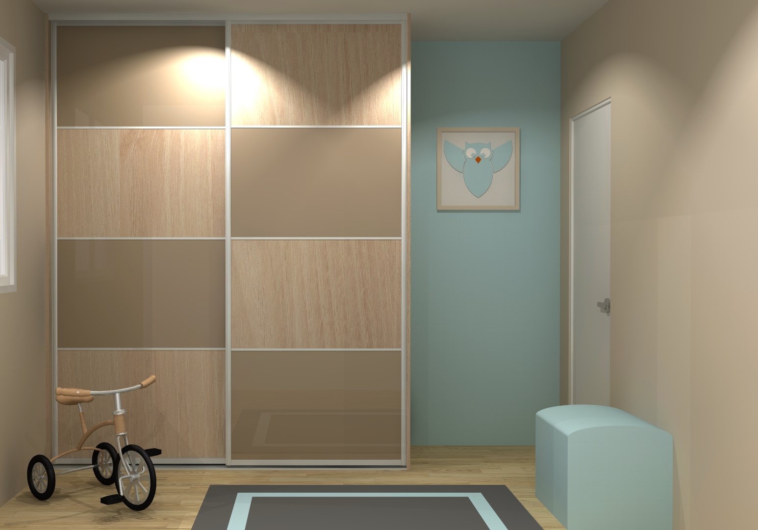 porte placard 2 vantaux sur mesure